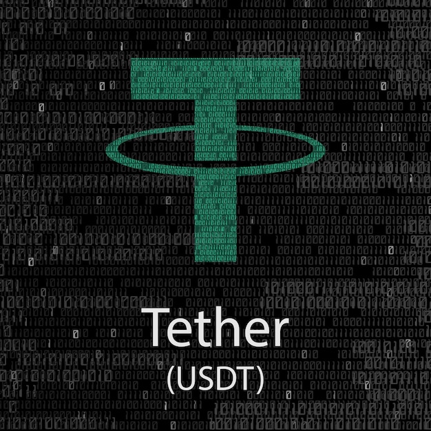 Tether cryptocurrency achtergrond