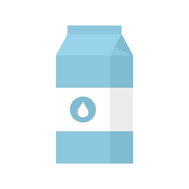 Tetrapack melk pictogram Vlakke afbeelding van tetrapack melk vector pictogram geïsoleerd op een witte achtergrond