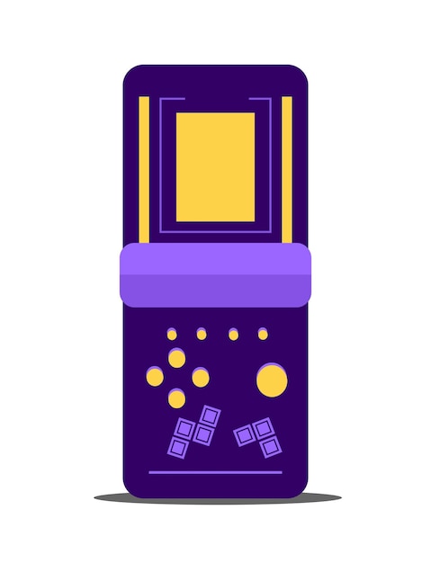 Tetris retro gameconsole 80s 90s stijlvol retro feest vectorillustratie