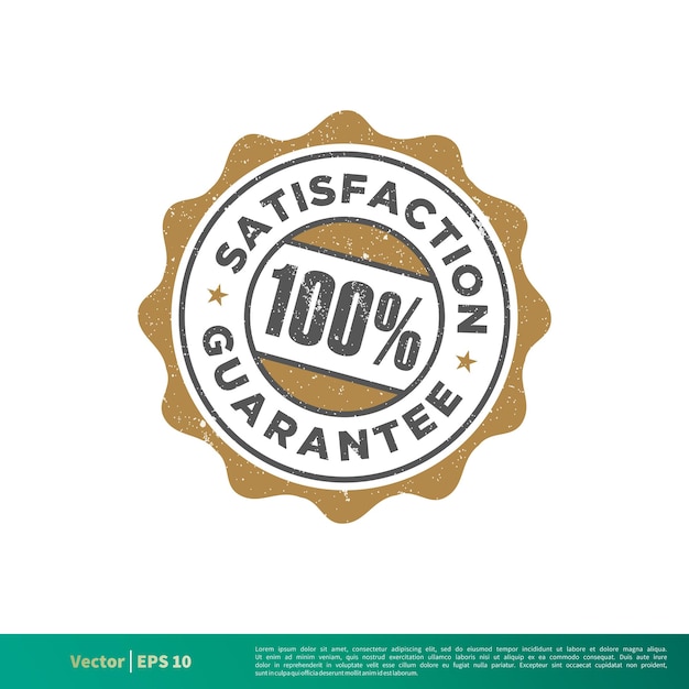 Tevredenheid Garantie Zegel Stempel Embleem Vector Sjabloon Illustratie Ontwerp Vector Eps 10