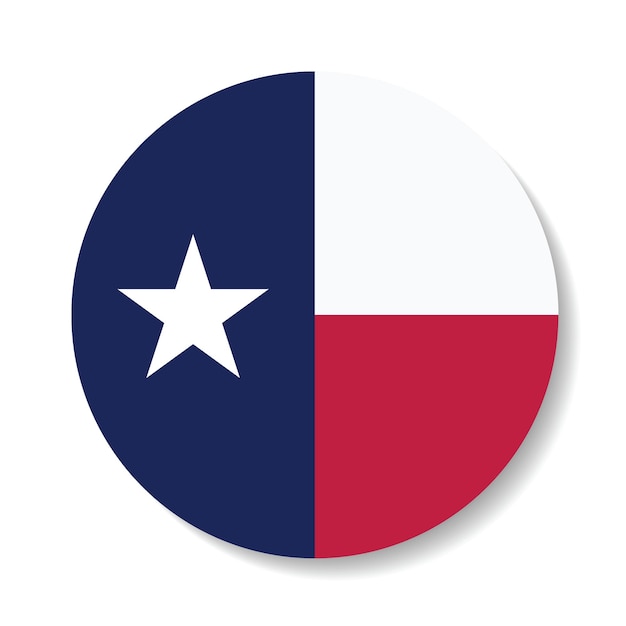 texas circle flag logo icon digital vector illustration design