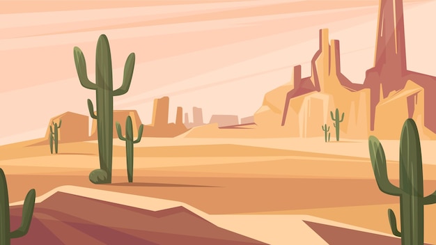 texas desert landscape. beautiful natural scenery.