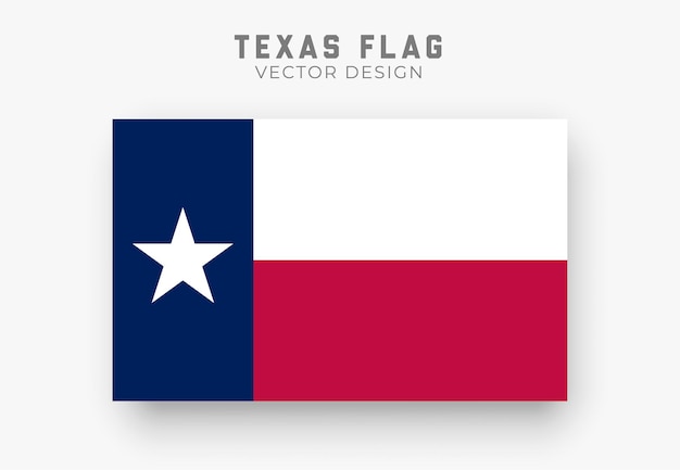 Texas flag Detailed flag on white background Vector illustration