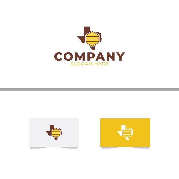 Vettore modello vettoriale di progettazione del logo della texas honey farm