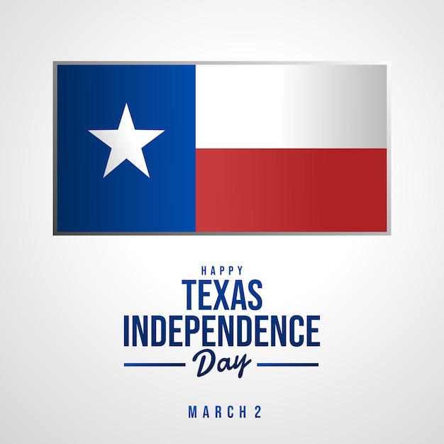 Vettore il texas independence day è la celebrazione dell'adozione della dichiarazione di indipendenza del texas il 2 marzo