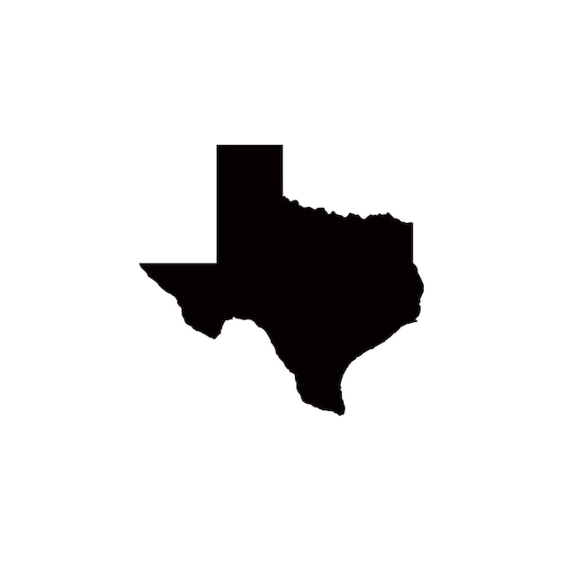 Texas kaart silhouet ontwerp vector eenvoudig plat minimalistisch