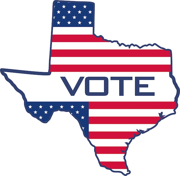 Texas kaart VS Amerikaanse verkiezingen stembord 2022