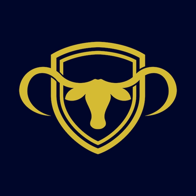 Техасский лонгхорн кантри западный бык крупный рогатый скот винтажный ретро логотип