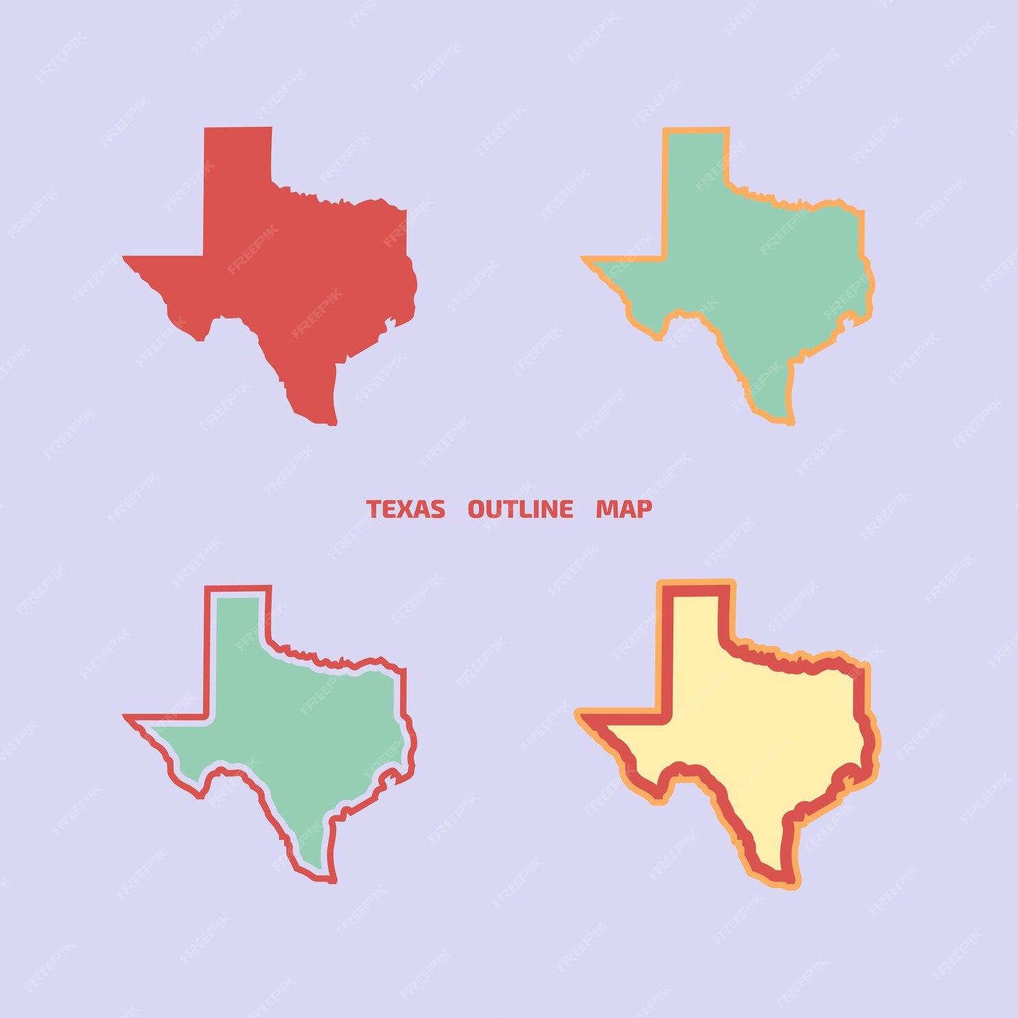 Premium Vector | Texas map line art on flat design