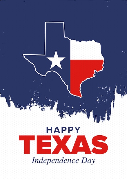 Texas Onafhankelijkheidsdag Vrijheidsdag in de Verenigde Staten Eenzame ster vlag Texas vlag Vector kunst