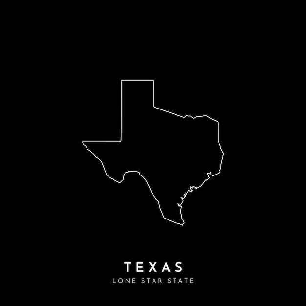 Texas overzicht kaart logo vector ontwerpsjabloon