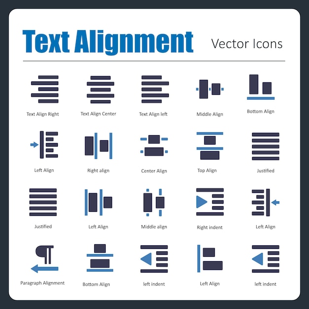 Vector text alignment