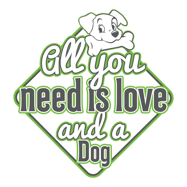 Vector text based dog t shirt design