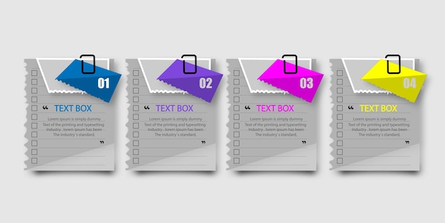 Text box design note papers.