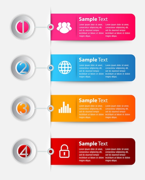 Modello di casella di testo, banner, infografica