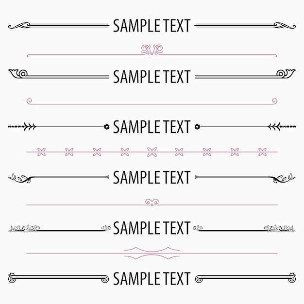 テキストの区切りと区切り (セット 4)