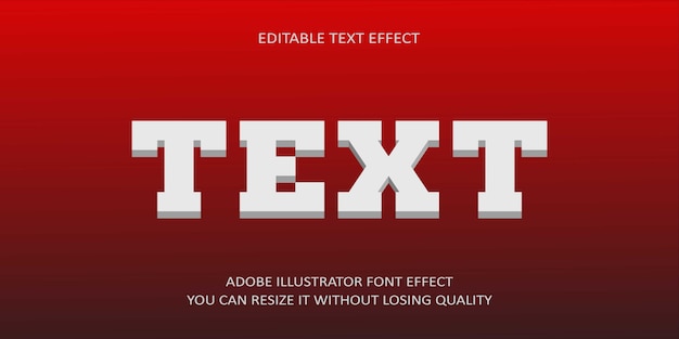 Text editable text effect