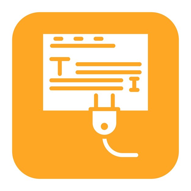 Text Editor Plugins icoon vector afbeelding Kan worden gebruikt voor spelontwikkeling