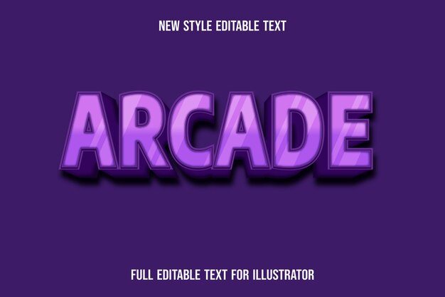 Text effect 3d arcade color pink and dark pink gradient