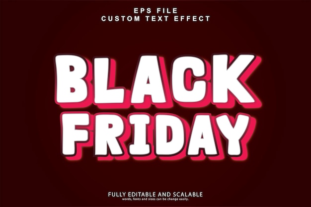 Text Effect 3D Black Friday