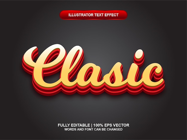 Text Effect 3D Clasic