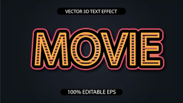 Text Effect 3D style vector design fully editable