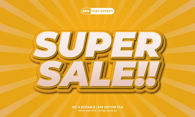 Vector text effect 3d vector editable promo sale new