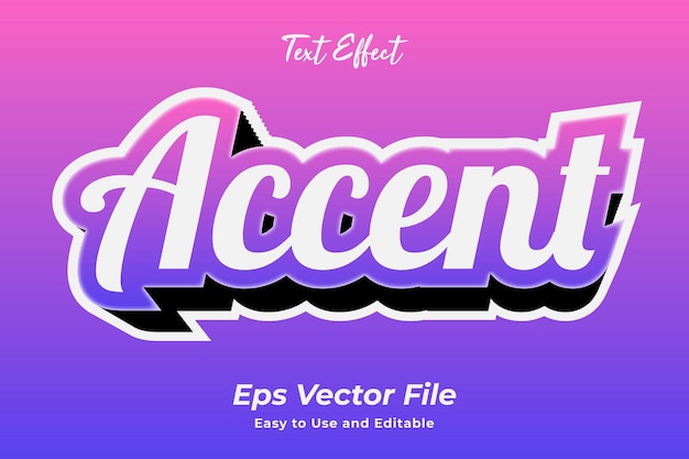 テキスト効果アクセント編集可能で使いやすいプレミアムベクター