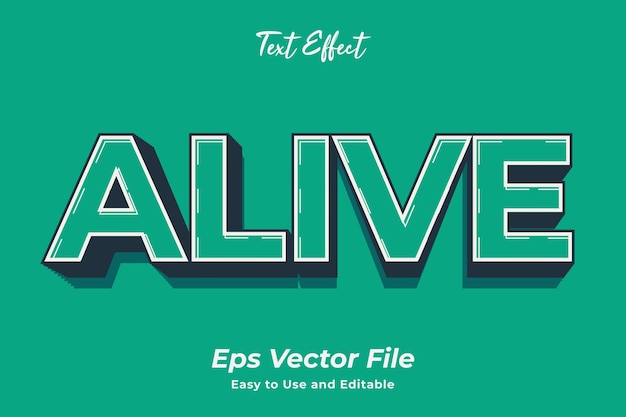 Text Effect Alive Editable