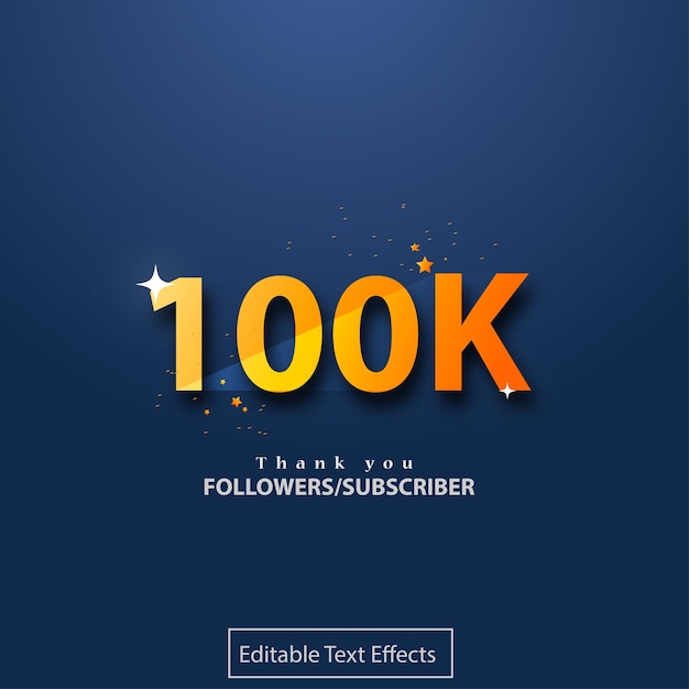Text effect Anniversary Celebration 100k 2 Million Celebration Thank you