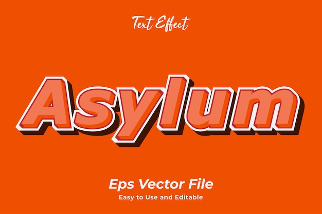 Text effect asylum editable and easy to use premium vector