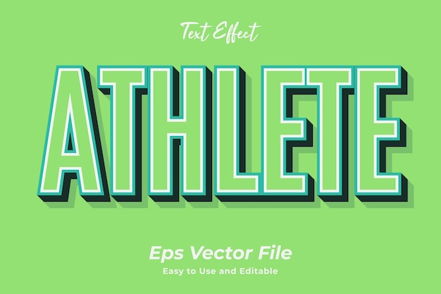 Text effect athlete editable and easy to use premium vector