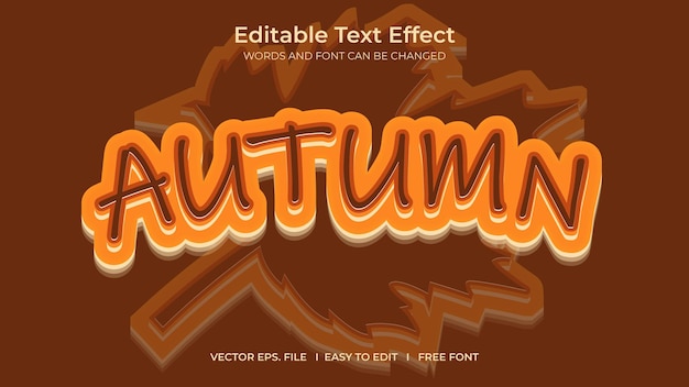 Text effect autumn