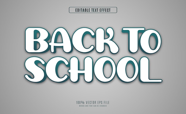 Text Effect Back to School Fully Editable