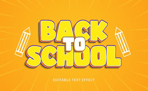 Text Effect Back to School