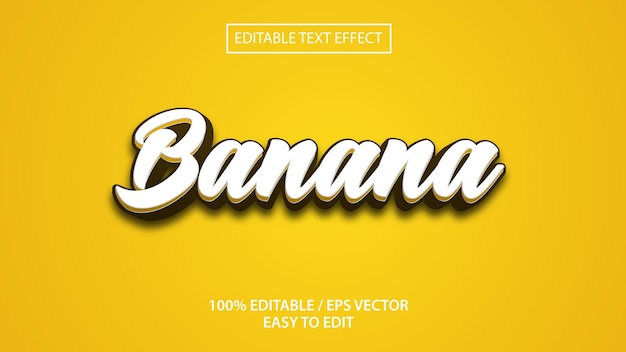 Text effect banana premium