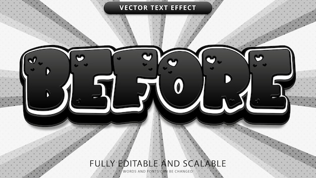 Vector text effect before editable eps file