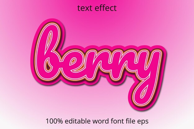 text effect berry