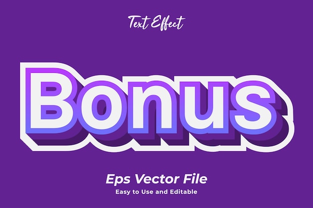 Text effect bonus editable and easy to use premium vector