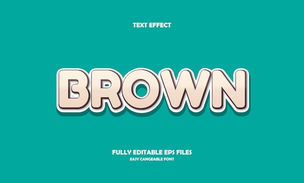 text effect brown