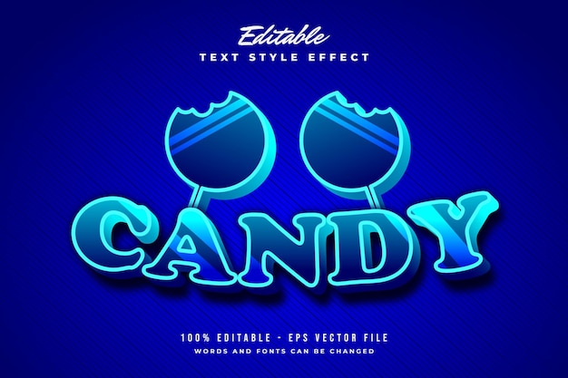 Вектор Текстовый эффект candy