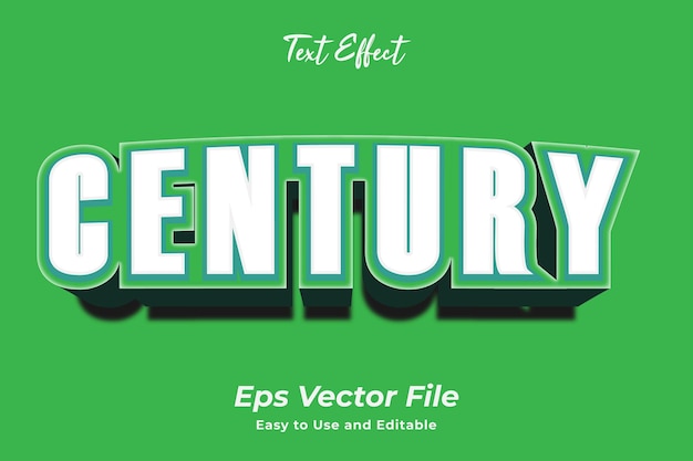 Text effect century editable and easy to use premium vector