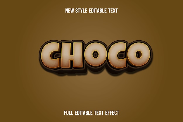 Text effect  choco color brown gradient