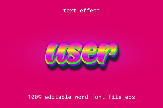 text effect colorfull