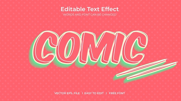 Text effect comic