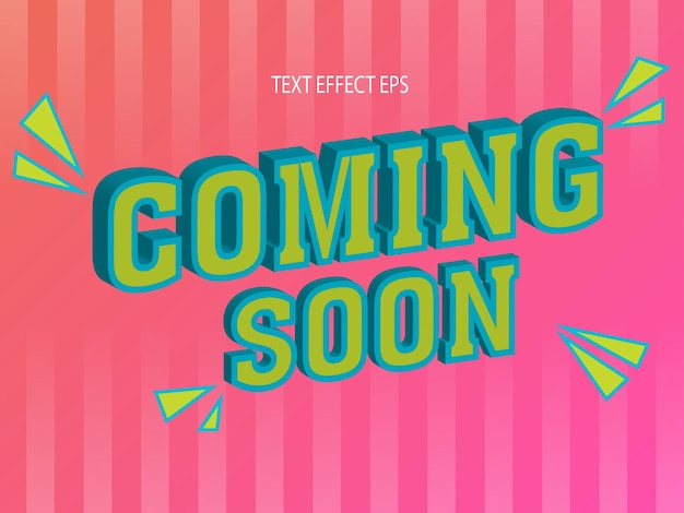 Text effect, coming soon, eps