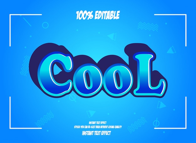 Vector text effect for cool futuristic effect