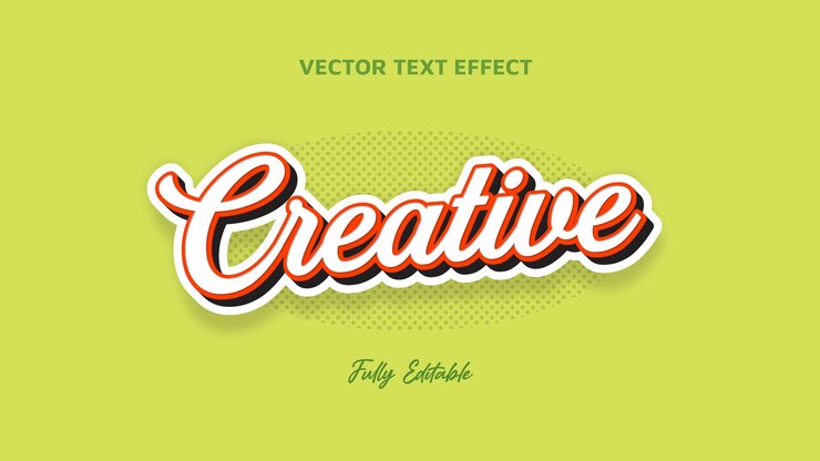 Vector text effect creative fully editable
