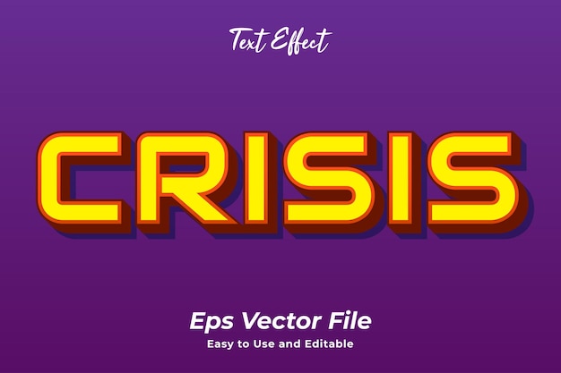 Text effect crisis editable