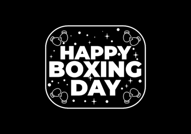 Text effect design Happy boxing day